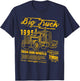 Big Truck Semi Truck Retro Distressed T-Shirt - T-Shirt | Navy