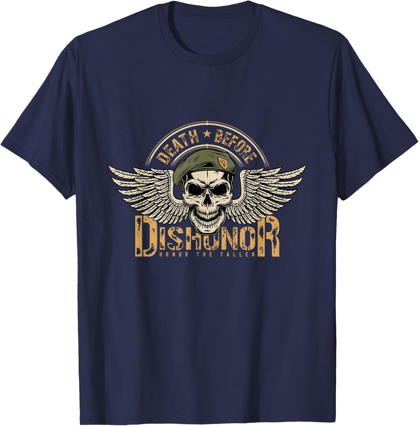 Death vs. Dishonor - Green Beret Special Forces USAF T-Shirt - T-Shirt | Navy
