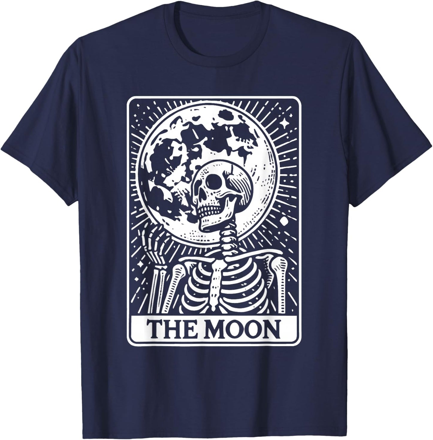 Tarot Card Emo - Occult Gothic The Moon T-Shirt - T-Shirt | Navy