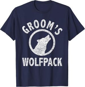 Grooms Wolfpack Shirt | Bachelor Party Group Shirts T-Shirt - T-Shirt | Navy