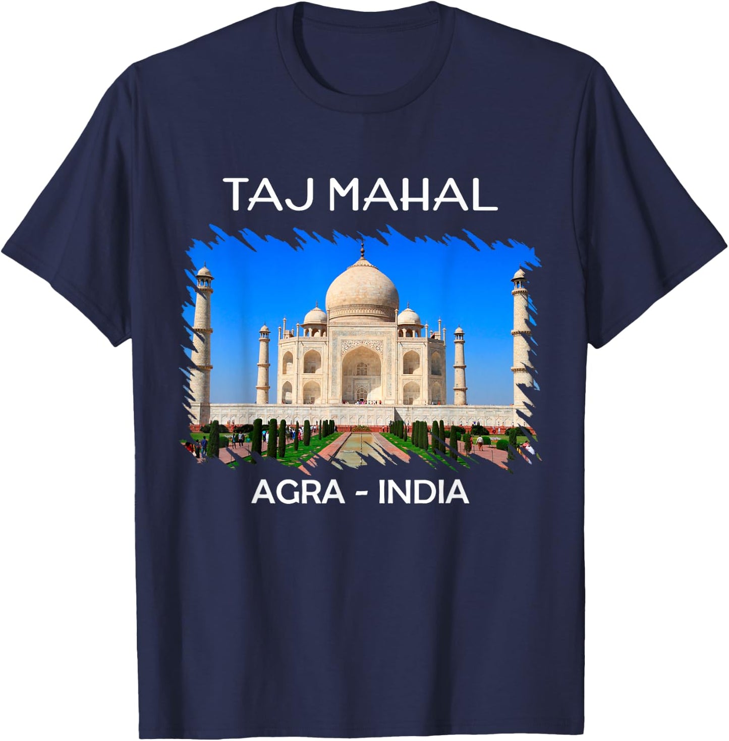India Shirt - Taj Mahal Mausoleum - Tourist Travel T-Shirt - T-Shirt | Navy