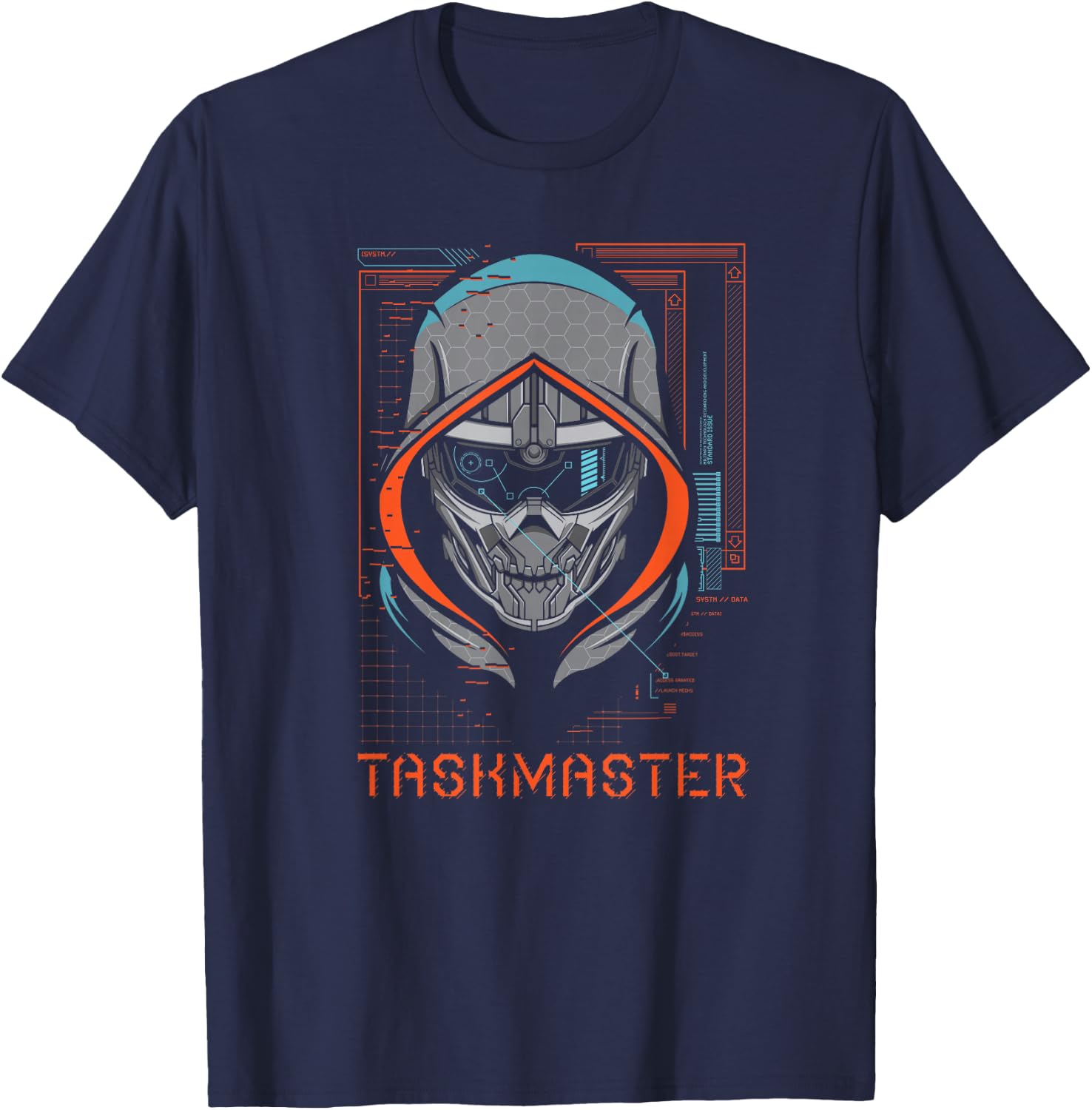 Marvel Black Widow Taskmaster Tech Details T-Shirt - T-Shirt | Navy
