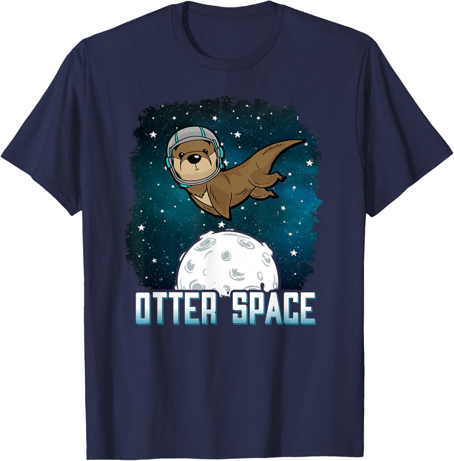 Otter Space Animal T-Shirt - T-Shirt | Navy
