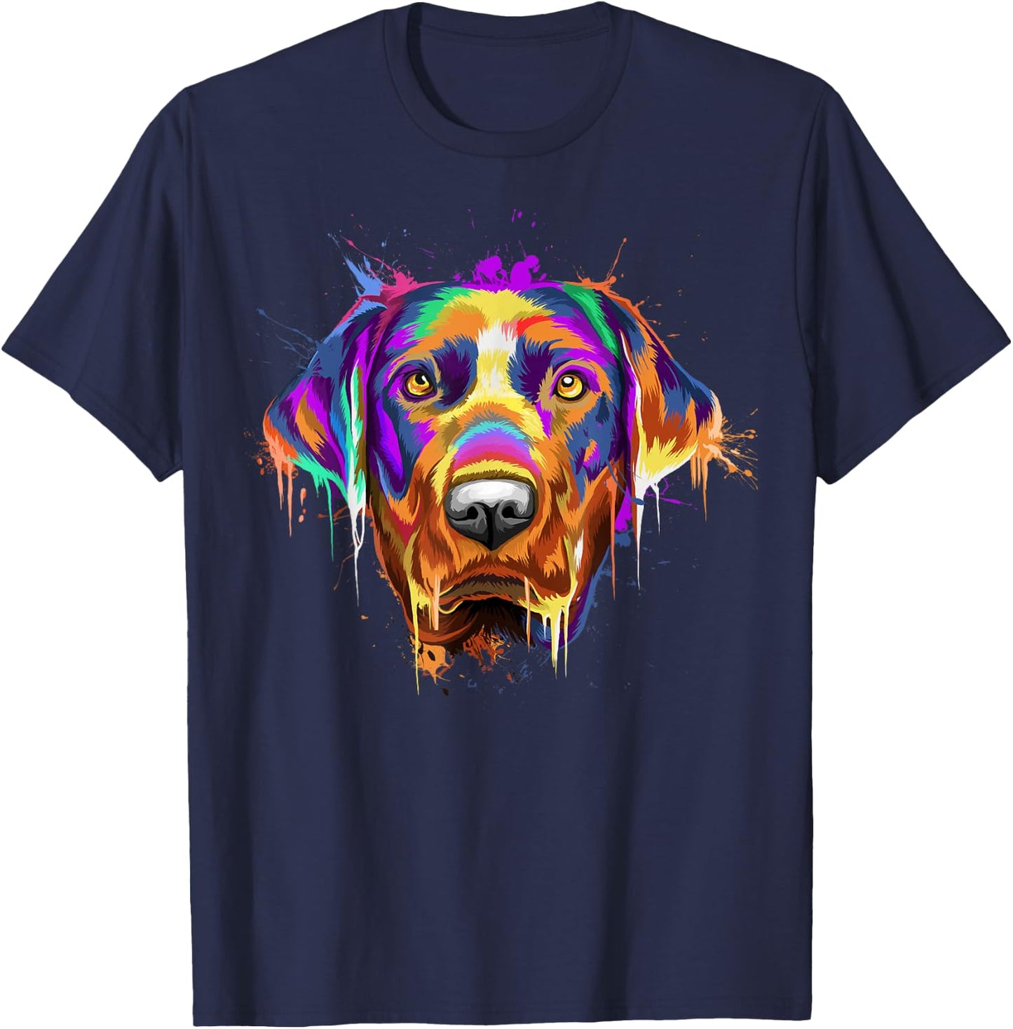 Splash Art Labrador Retriever | Lab Lover Gifts T-Shirt - T-Shirt | Navy