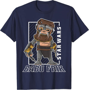 Star Wars The Rise Of Skywalker Babu Frik Portrait T-Shirt - T-Shirt | Navy