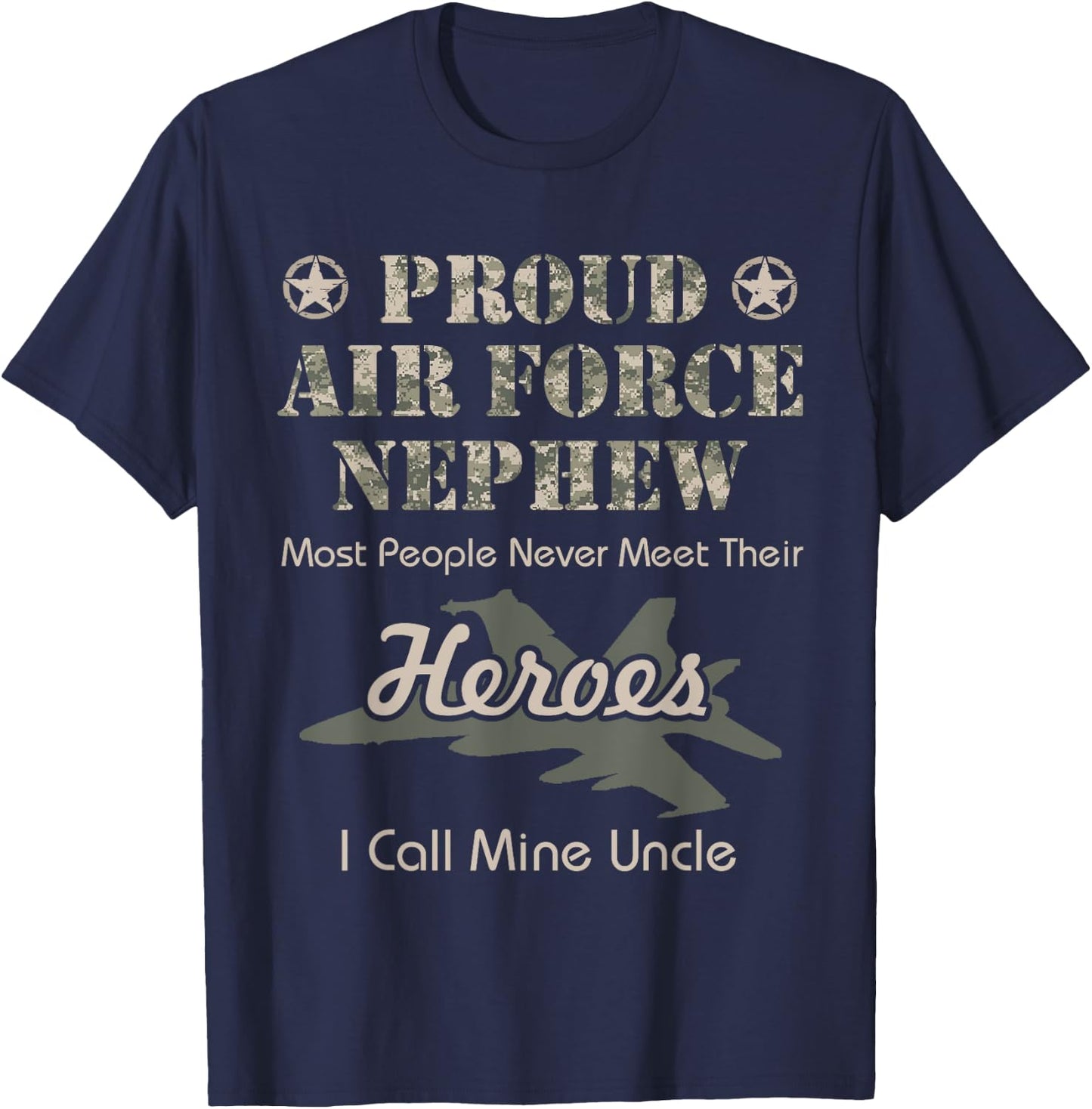 Proud Air Force Nephew T-Shirt - T-Shirt | Navy
