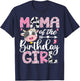 Mama Of The Birthday Girl Pink Farm Cow 1St Birthday T-Shirt - T-Shirt | Navy