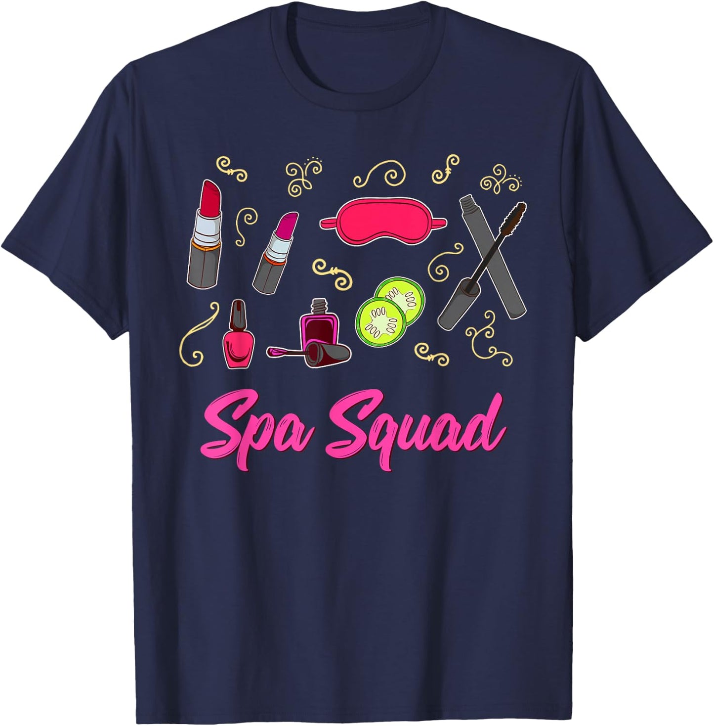 Spa Birthday Shirt - Spa Squad Shirt T-Shirt - T-Shirt | Navy