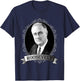 President Franklin D. Roosevelt Portrait T-Shirt - T-Shirt | Navy