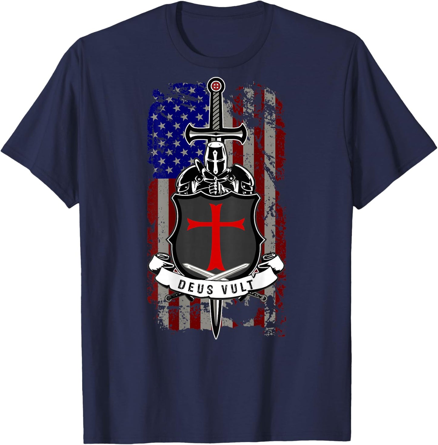 Deus Vult - GOD Wills IT T-Shirt - T-Shirt | Navy