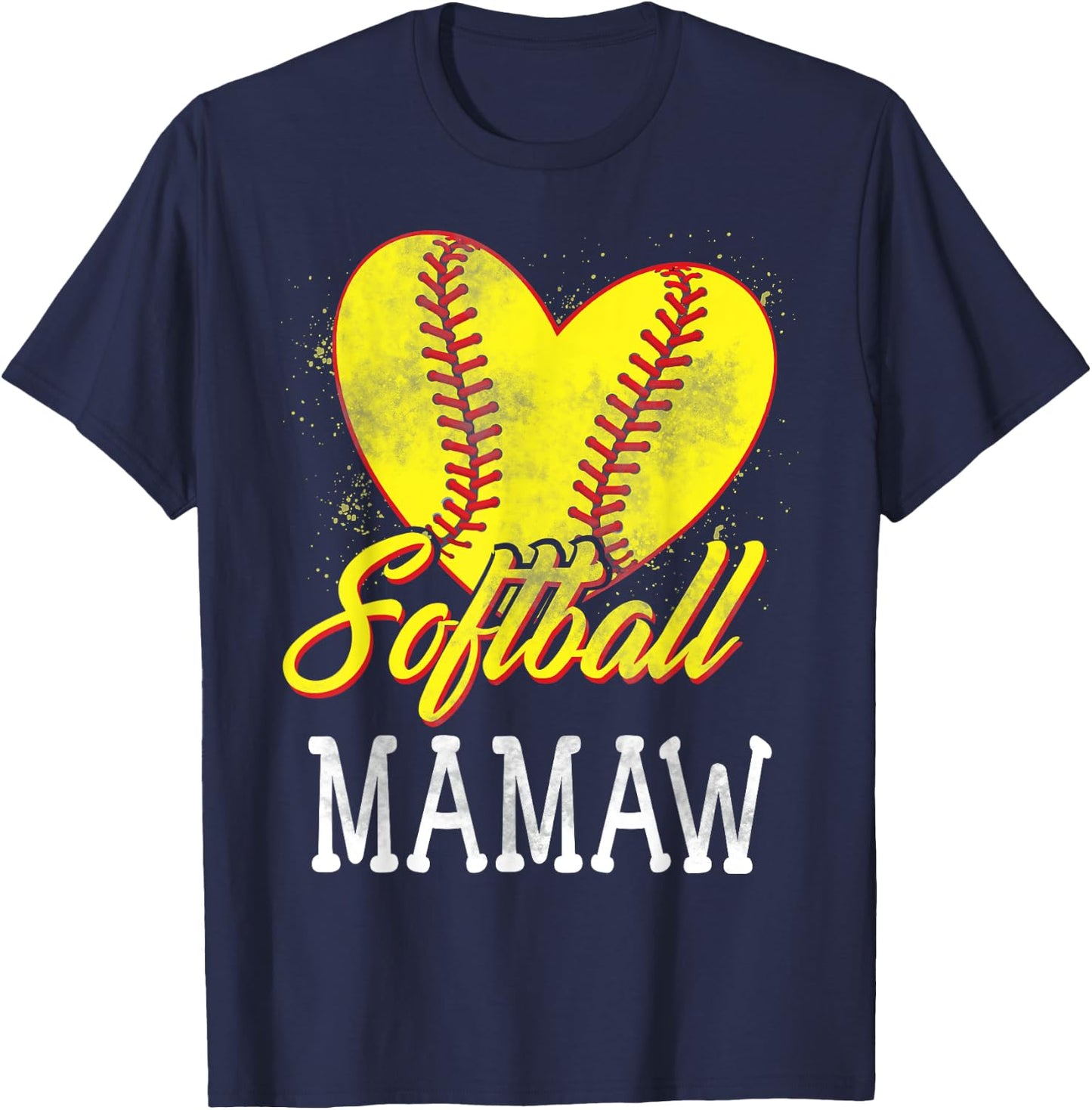 Softball Mamaw Softball Player T-Shirt - T-Shirt | Navy