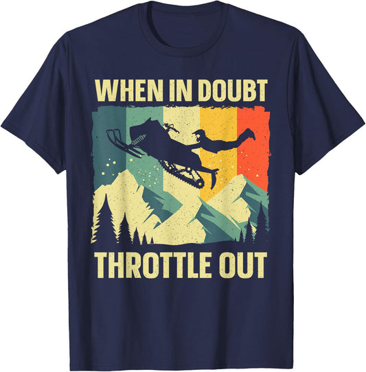 Cool Snowmobile Art Women Kids Snowmobile Lovers T-Shirt - T-Shirt | Navy