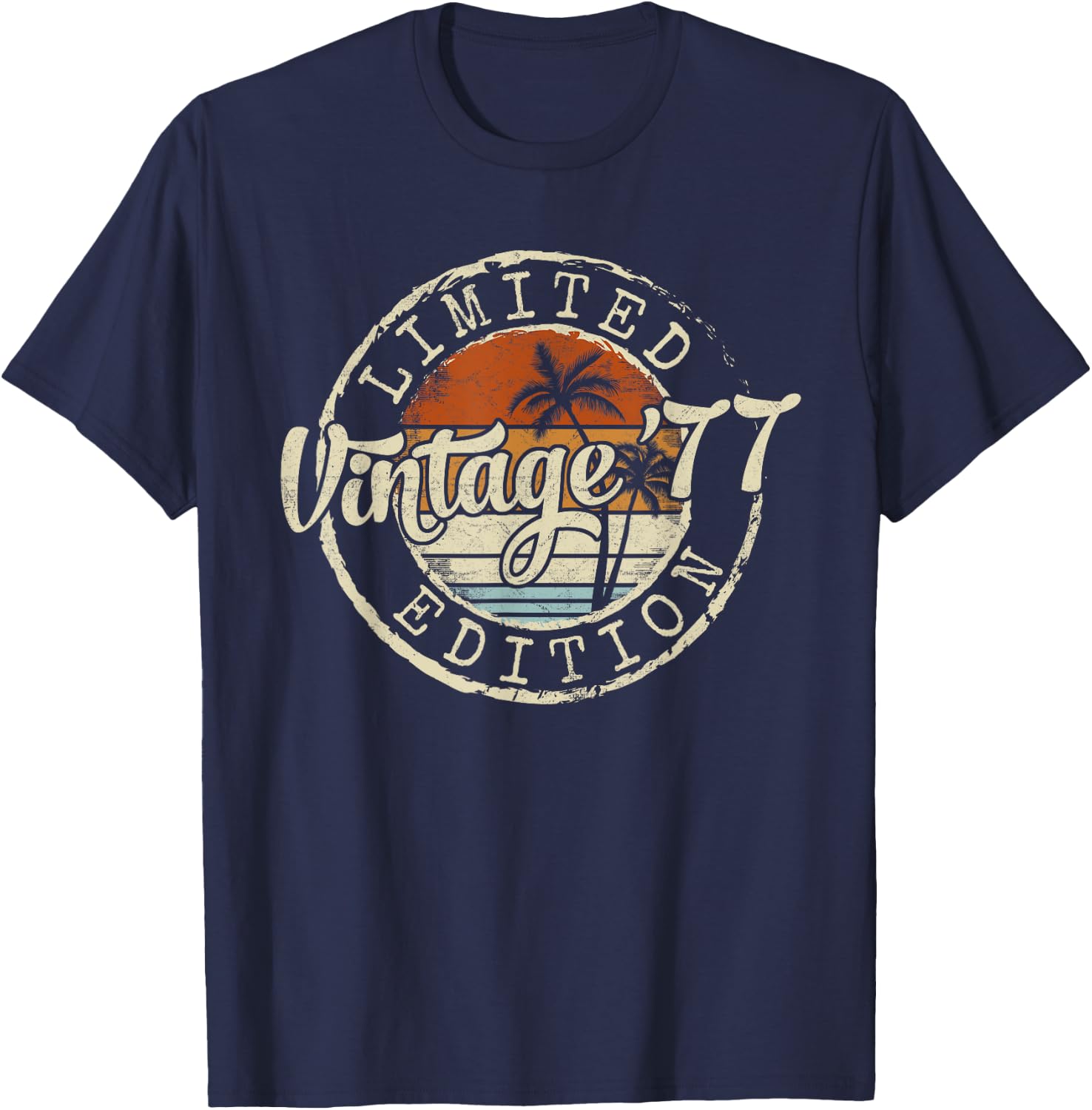 Vintage 1977 48th Birthday Gifts 48 Year Old Women T-Shirt - T-Shirt | Navy