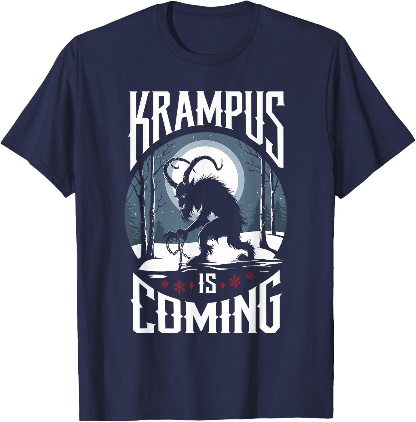 Krampusnacht Christmas Monster Krampus Lover Festive Horror T-Shirt - T-Shirt | Navy