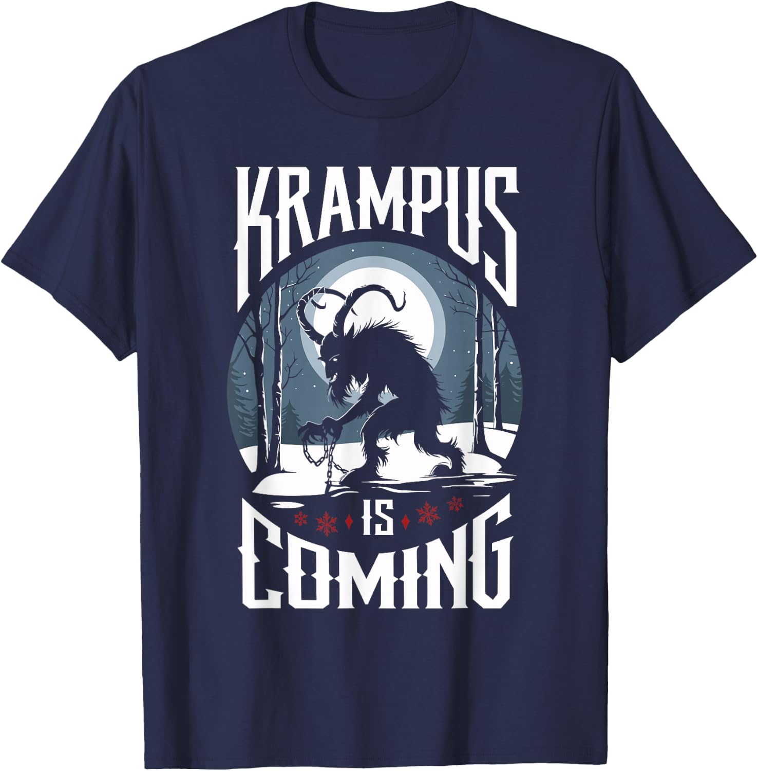 Krampusnacht Christmas Monster Krampus Lover Festive Horror T-Shirt - T-Shirt | Navy