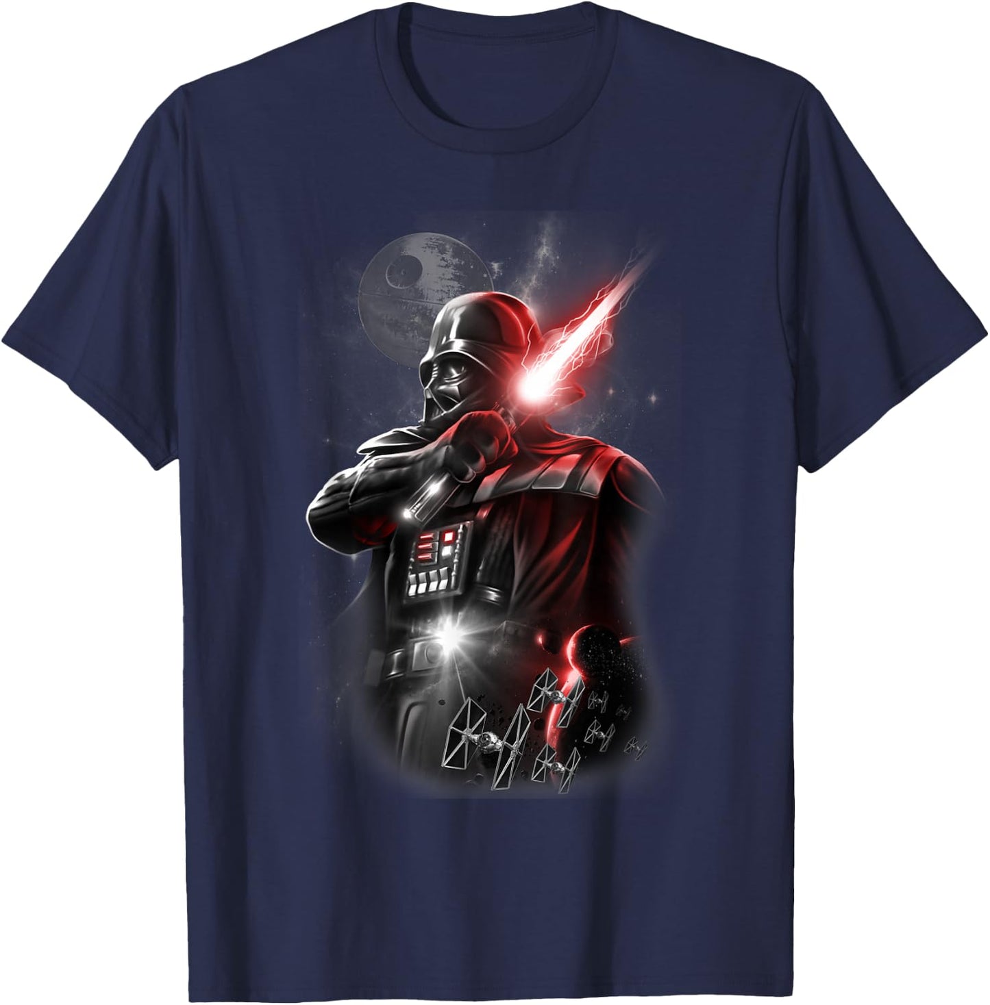 Star Wars Darth Vader Lightsaber Portrait T-Shirt - T-Shirt | Navy