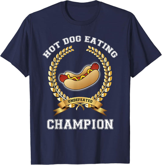 Hotdog Eating Contest Shirt Hot Dog Lover Gift T-Shirt - T-Shirt | Navy