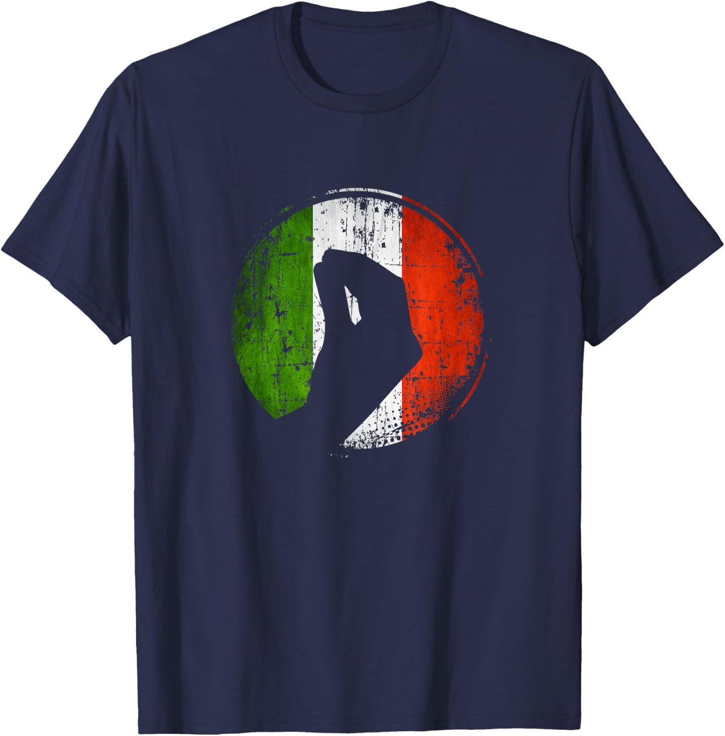 Italian Flag with Pointy Hand Gesture capeesh? Funny Gift T-Shirt - T-Shirt | Navy