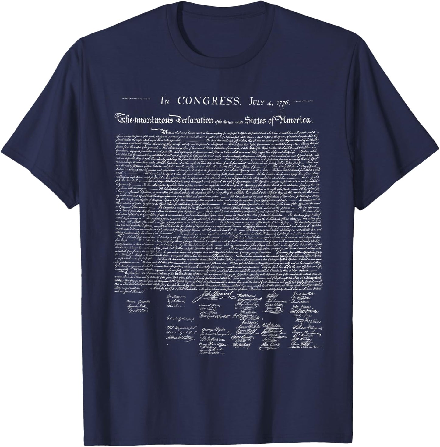 Kids Declaration Of Independence Full Text 6 Olive T-Shirt - T-Shirt | Navy
