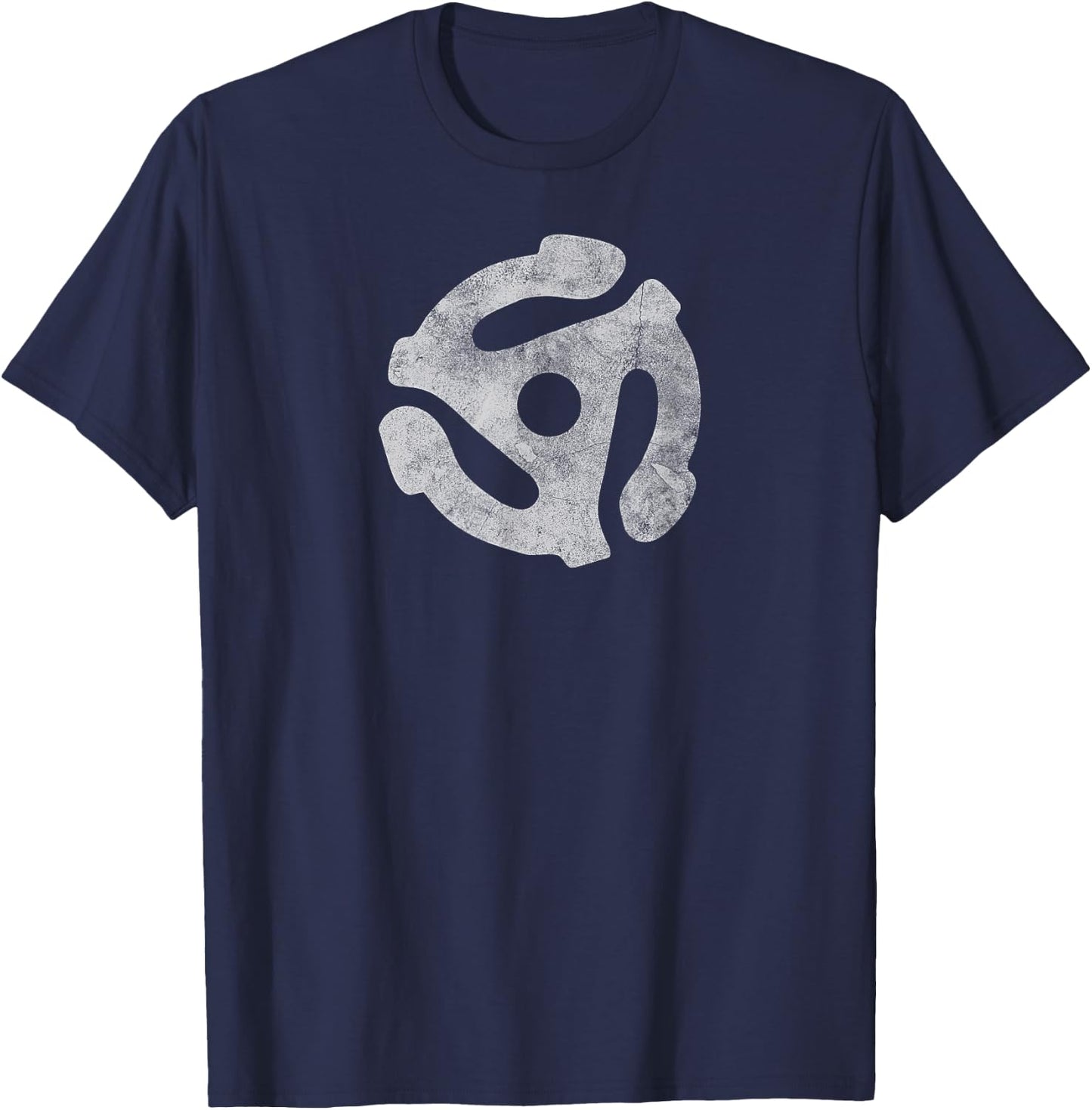 Vintage 45 RPM Adapter T-Shirt - T-Shirt | Navy