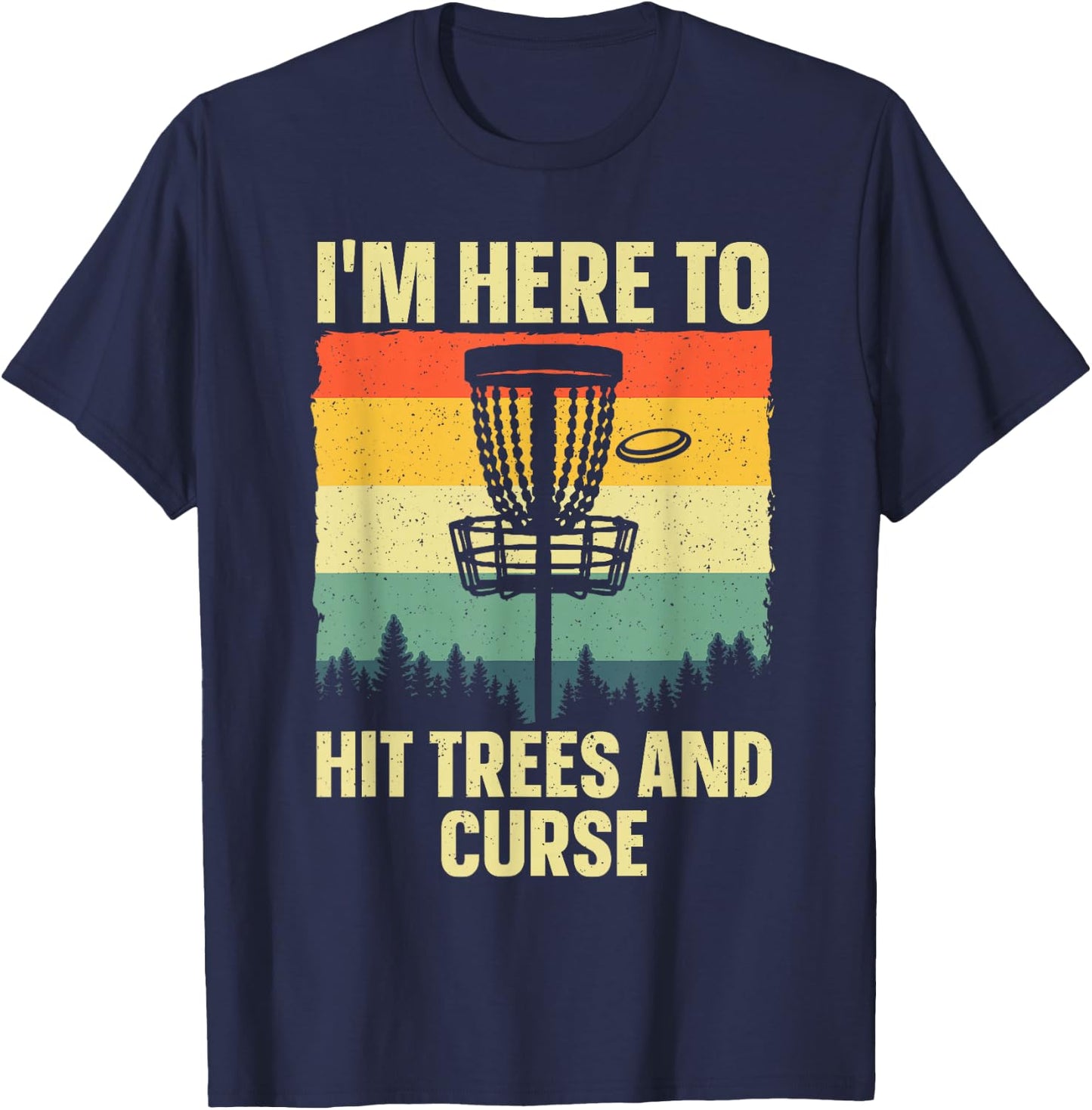 Best Disc Golf Art Women Kids Disc Golfer Disc Golf T-Shirt - T-Shirt | Navy