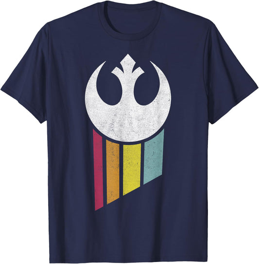 Star Wars Rebel Rainbow Logo Graphic T-Shirt - T-Shirt | Navy