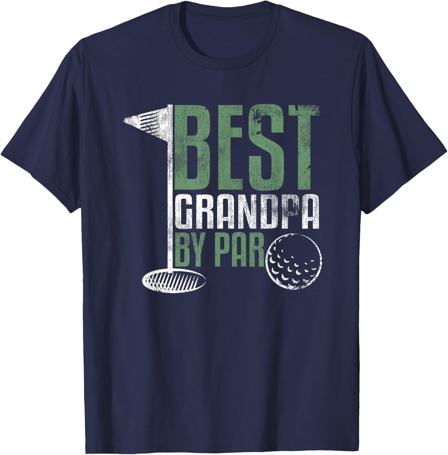 Best Grandpa by Par Father's Day Golf Grandad Golfing Gift Small T-Shirt - T-Shirt | Navy