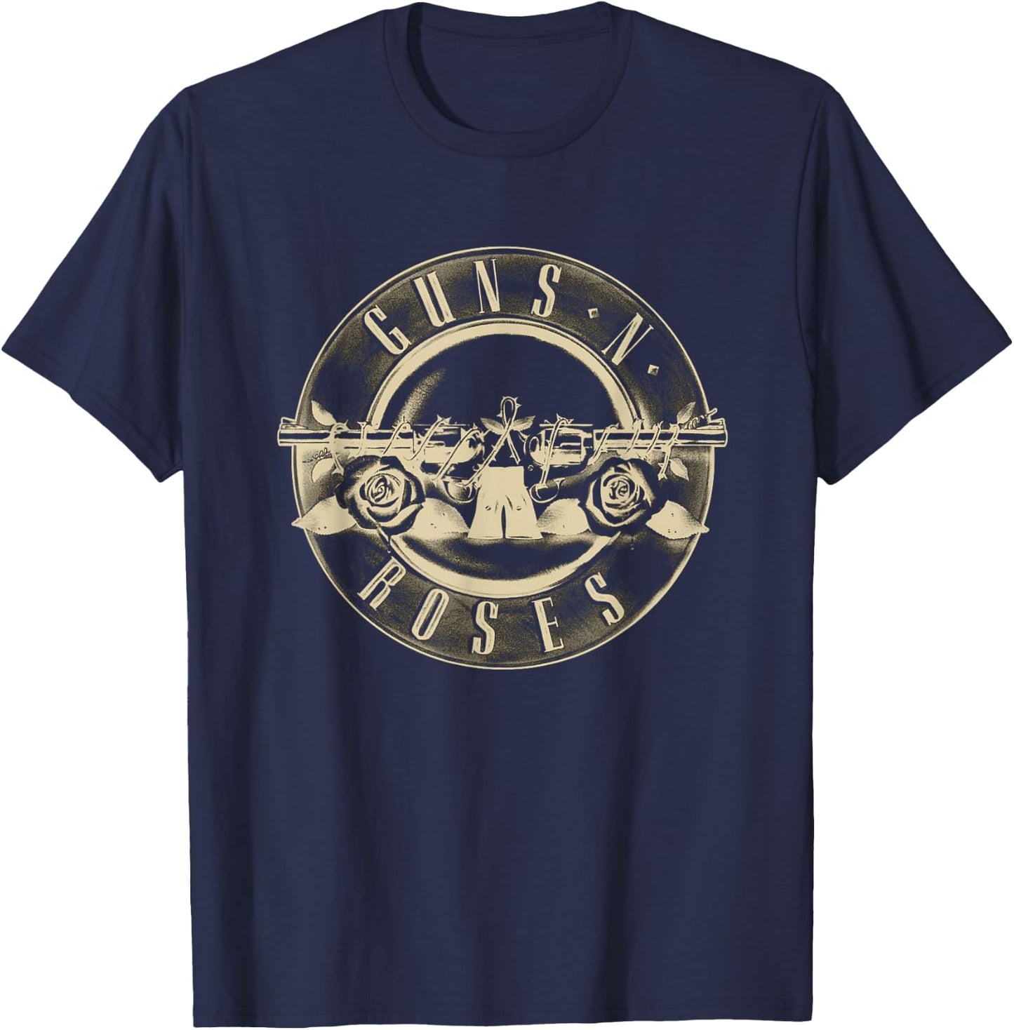 Guns N' Roses Official Reverse Logo T-Shirt - T-Shirt | Navy