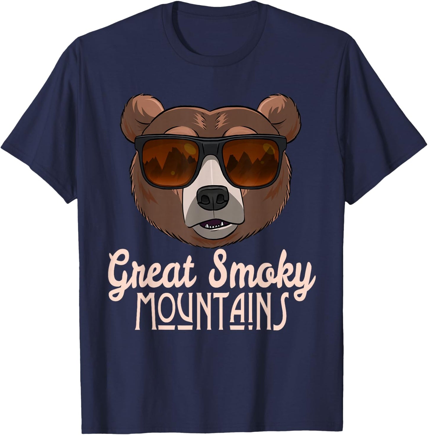 Great Smoky Mountains National Park Bear T Shirt T-Shirt - T-Shirt | Navy