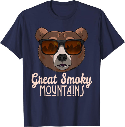 Great Smoky Mountains National Park Bear T Shirt T-Shirt - T-Shirt | Navy