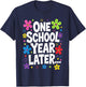 One School Year Later Kids Teacher Last Day of School T-Shirt - T-Shirt | Navy
