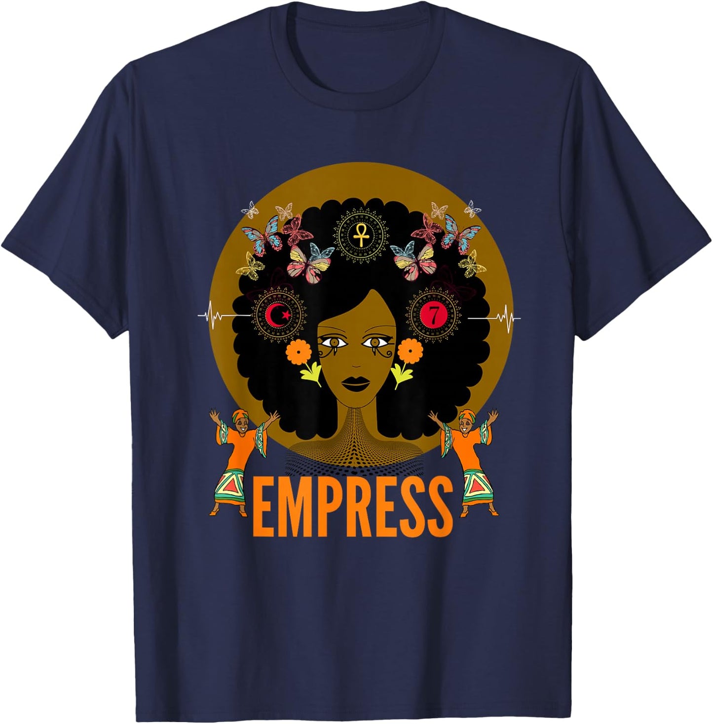 Empress - Moorish Women Moabitess Matriach T-Shirt - T-Shirt | Navy