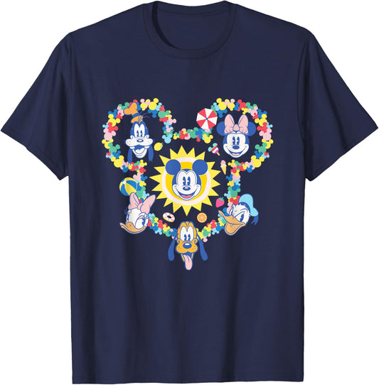 Disney Mickey & Friends Summer Vacation Mickey Mouse Icon T-Shirt - T-Shirt | Navy