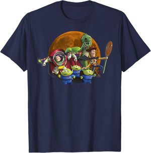 Disney Pixar Toy Story Halloween Moon Group T-Shirt - T-Shirt | Navy
