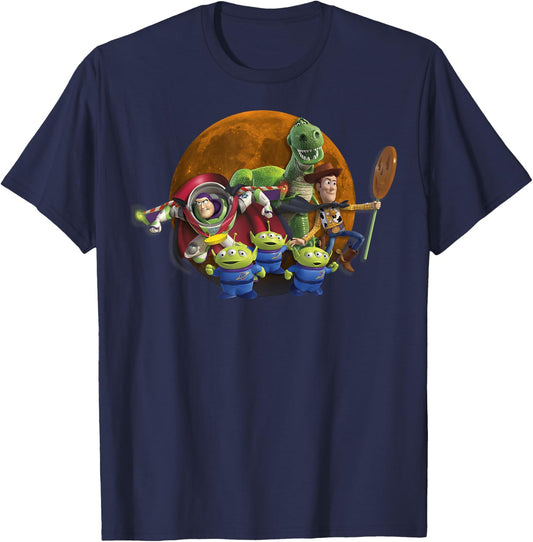 Disney Pixar Toy Story Halloween Moon Group T-Shirt - T-Shirt | Navy