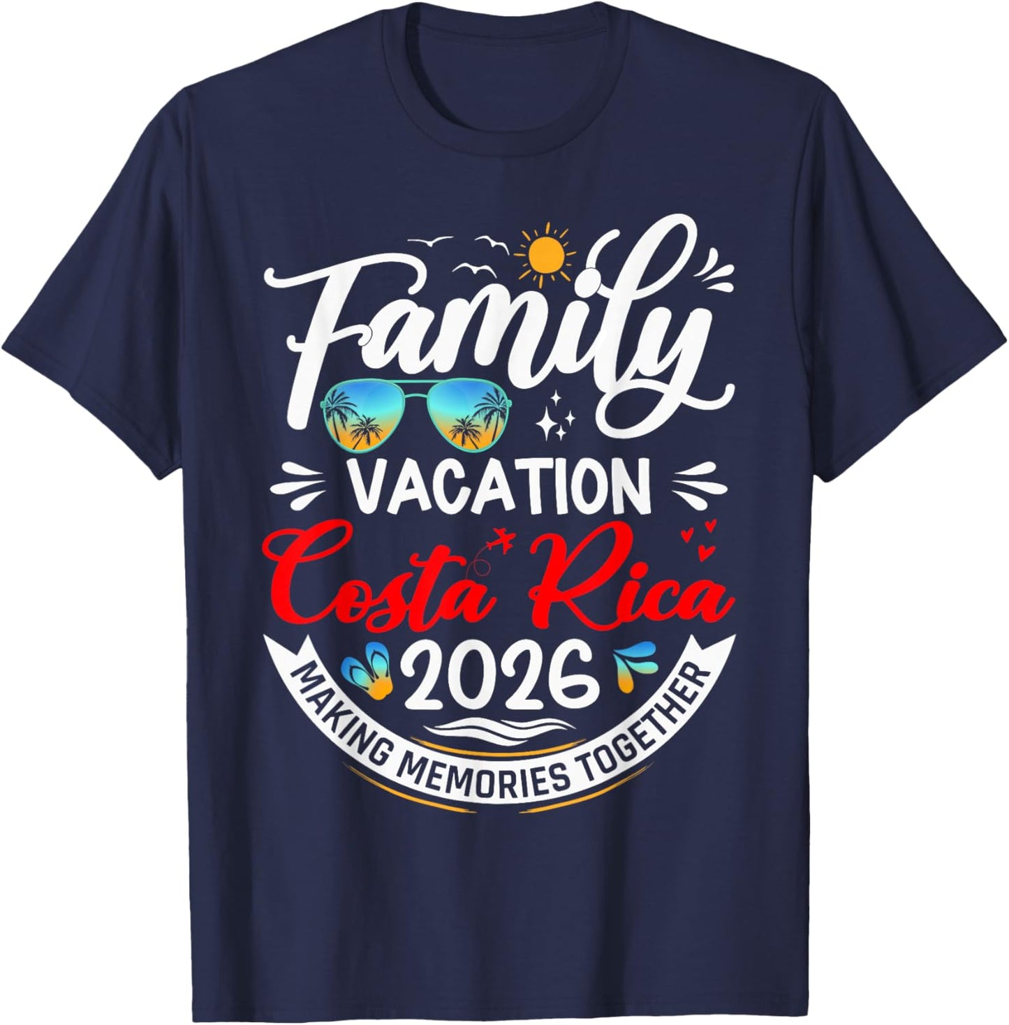 Family Vacation Costa Rica 2026 Matching Vacation 2026 T-Shirt - T-Shirt | Navy