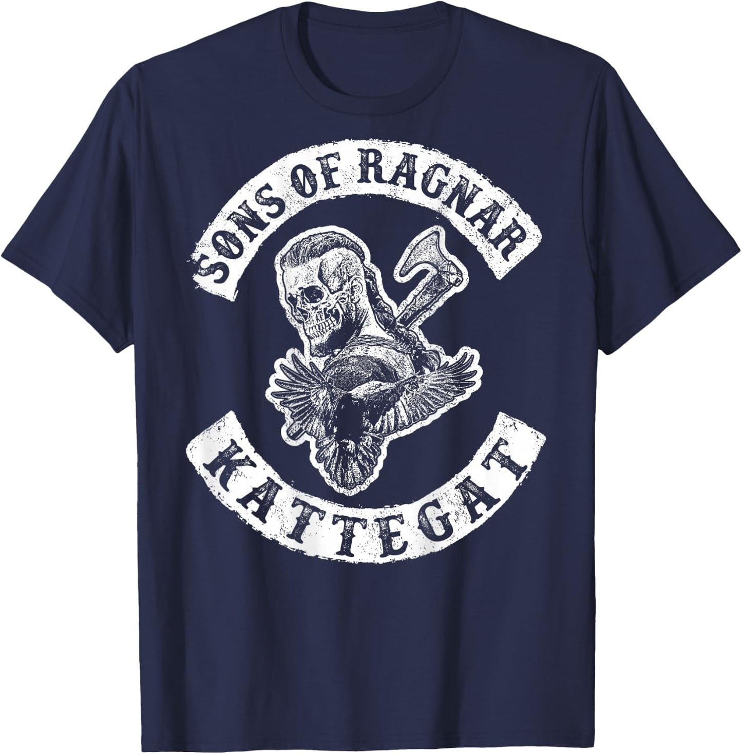 Sons of Ragnar - Kattegat (on Back) T-Shirt - T-Shirt | Navy