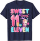 Sweet Sassy and Eleven 11th Birthday Bubble Boba Tea T-Shirt - T-Shirt | Navy
