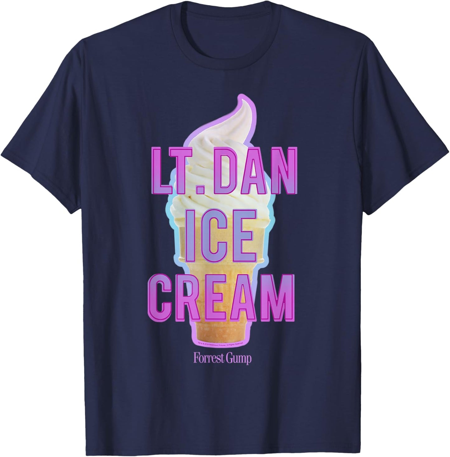 Forrest Gump Lt. Dan Ice Cream Logo T-Shirt - T-Shirt | Navy