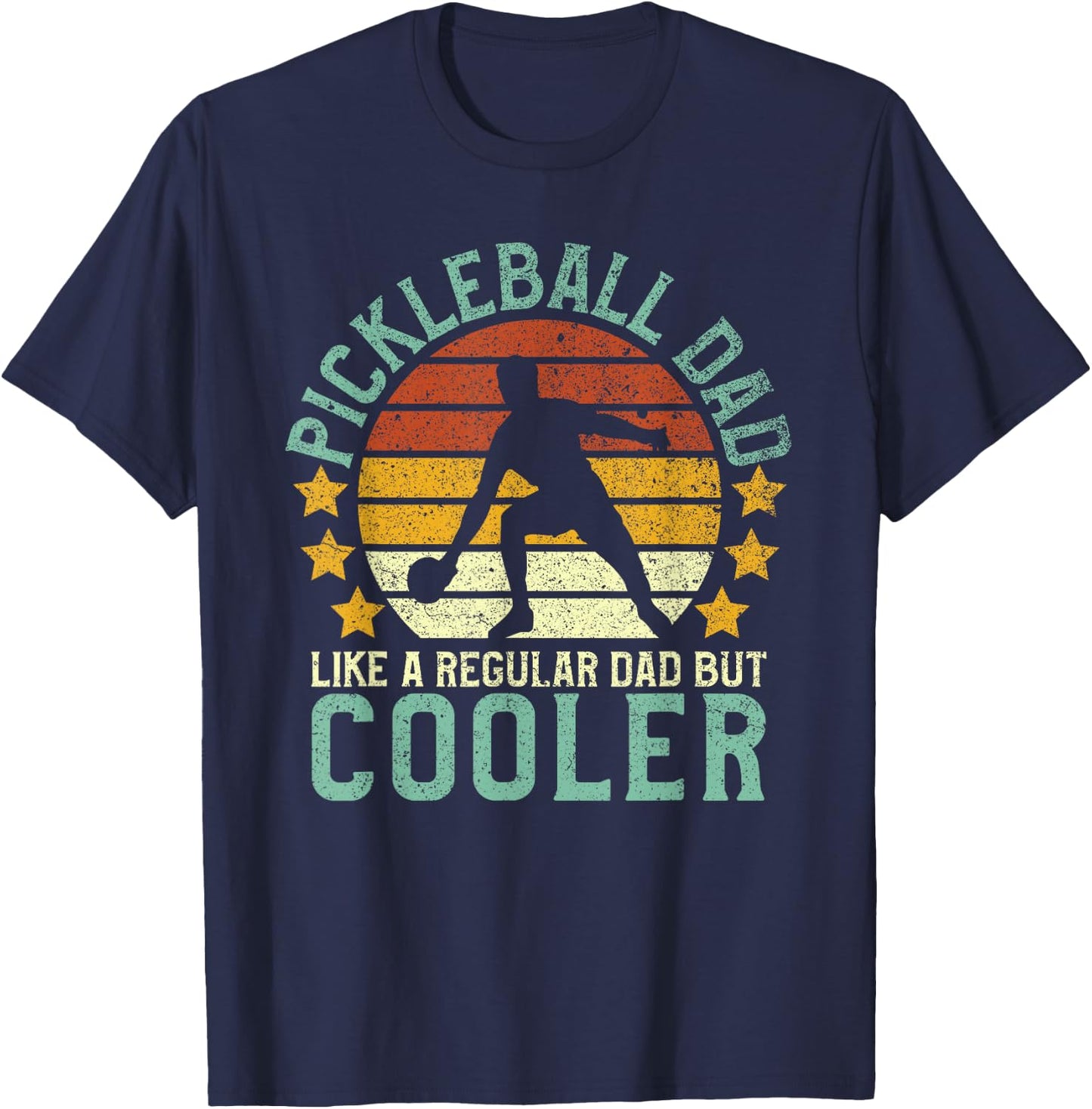 Pickleball Dad | Pickleball Player Funny Father's Day Gift T-Shirt - T-Shirt | Navy