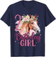 Kids 2nd Birthday Horse Girl Second birthday girl 2 years old T-Shirt - T-Shirt | Navy