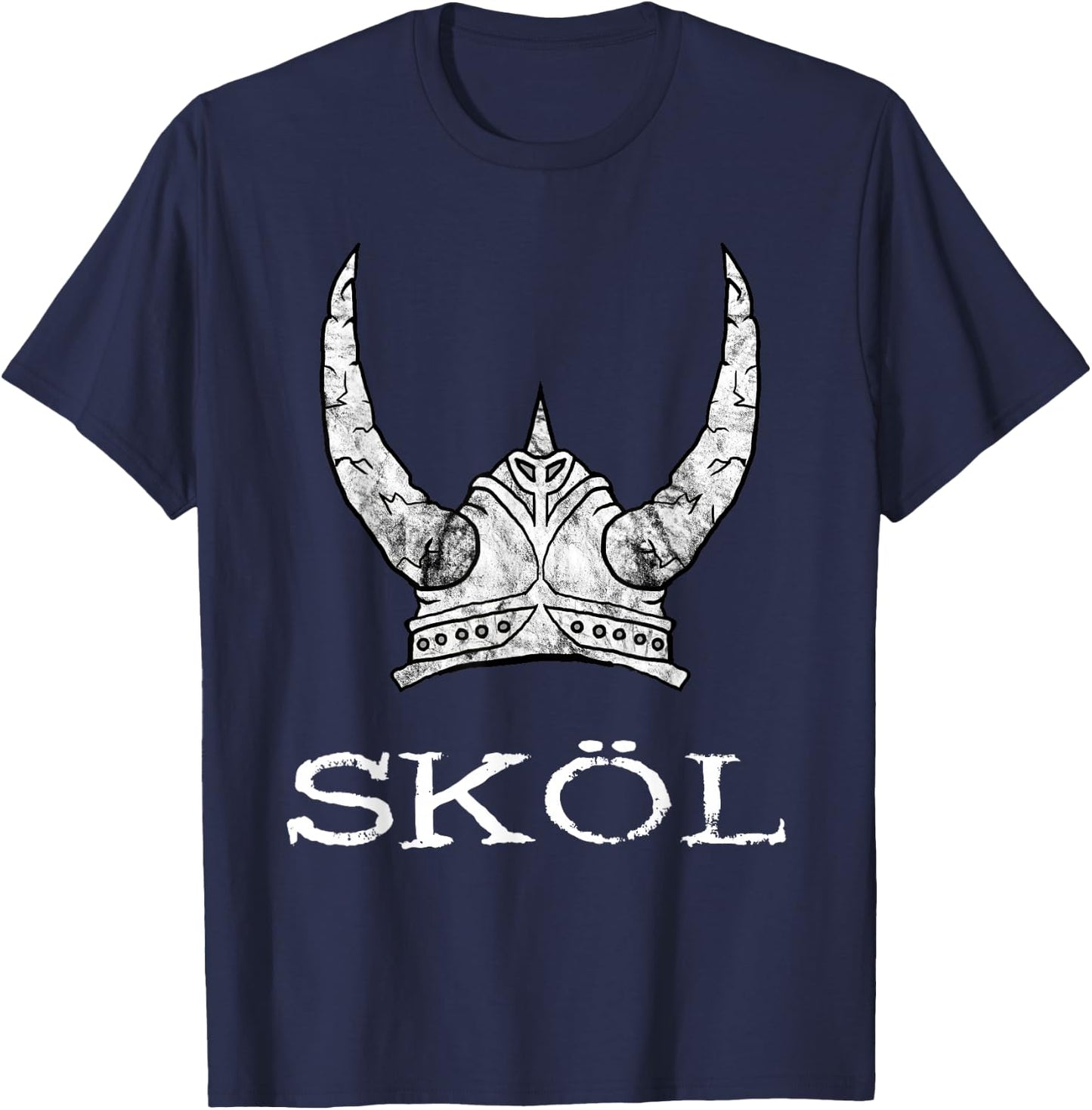 Keltische Schweden Skandinavien Wikinger Geschenke Skl Viking Helmet Nordmann Warrior Nordic Mythology T-Shirt - T-Shirt | Navy
