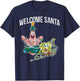 Spongebob Squarepants Patrick Star Welcome Santa Christmas T-Shirt - T-Shirt | Navy