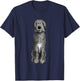 Happy Irish Wolfhound Cartoon Dog Breed T-Shirt - T-Shirt | Navy