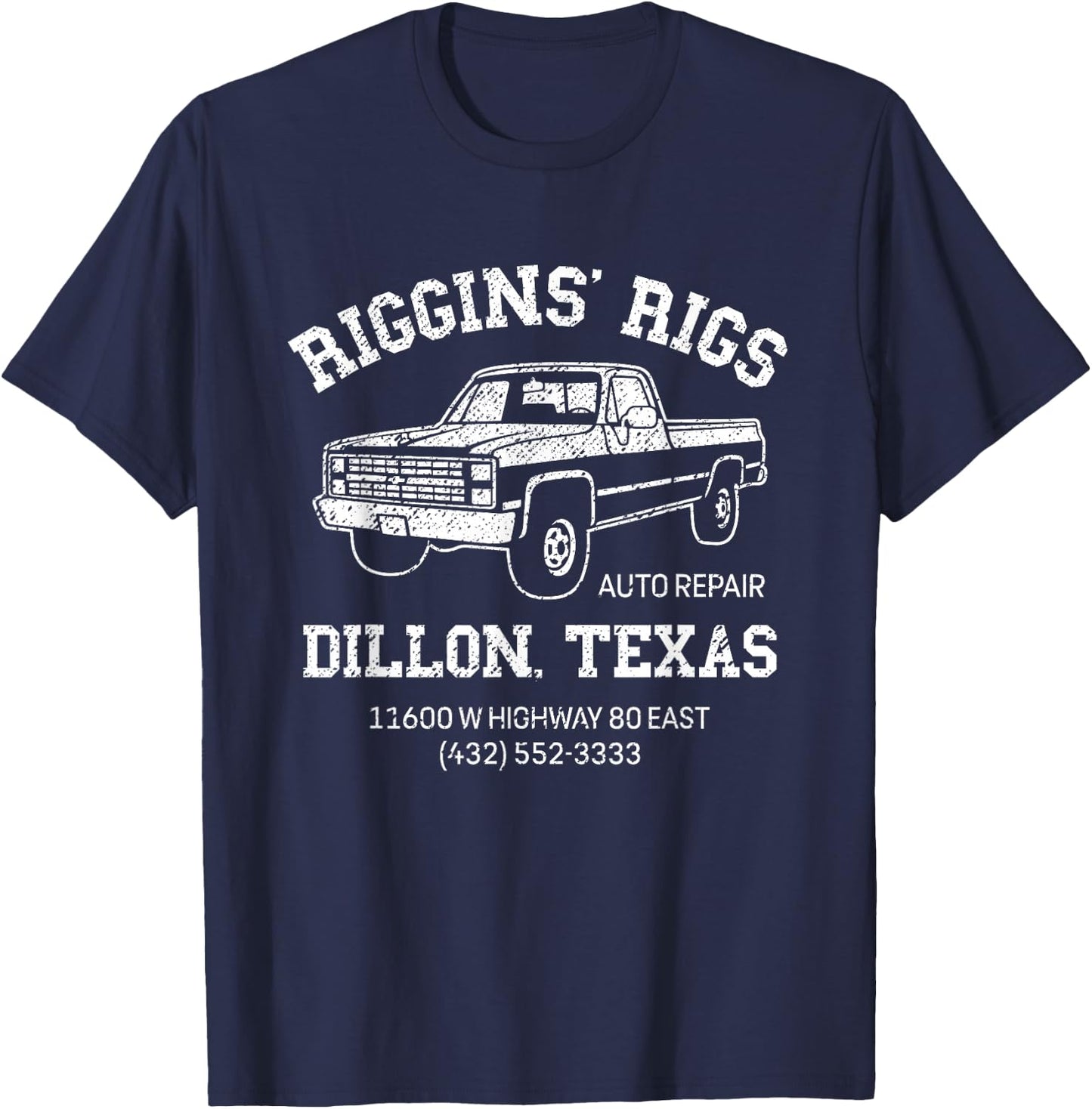 Dillon Texas Football Fan Auto Repair Riggins Rigs T-Shirt - T-Shirt | Navy