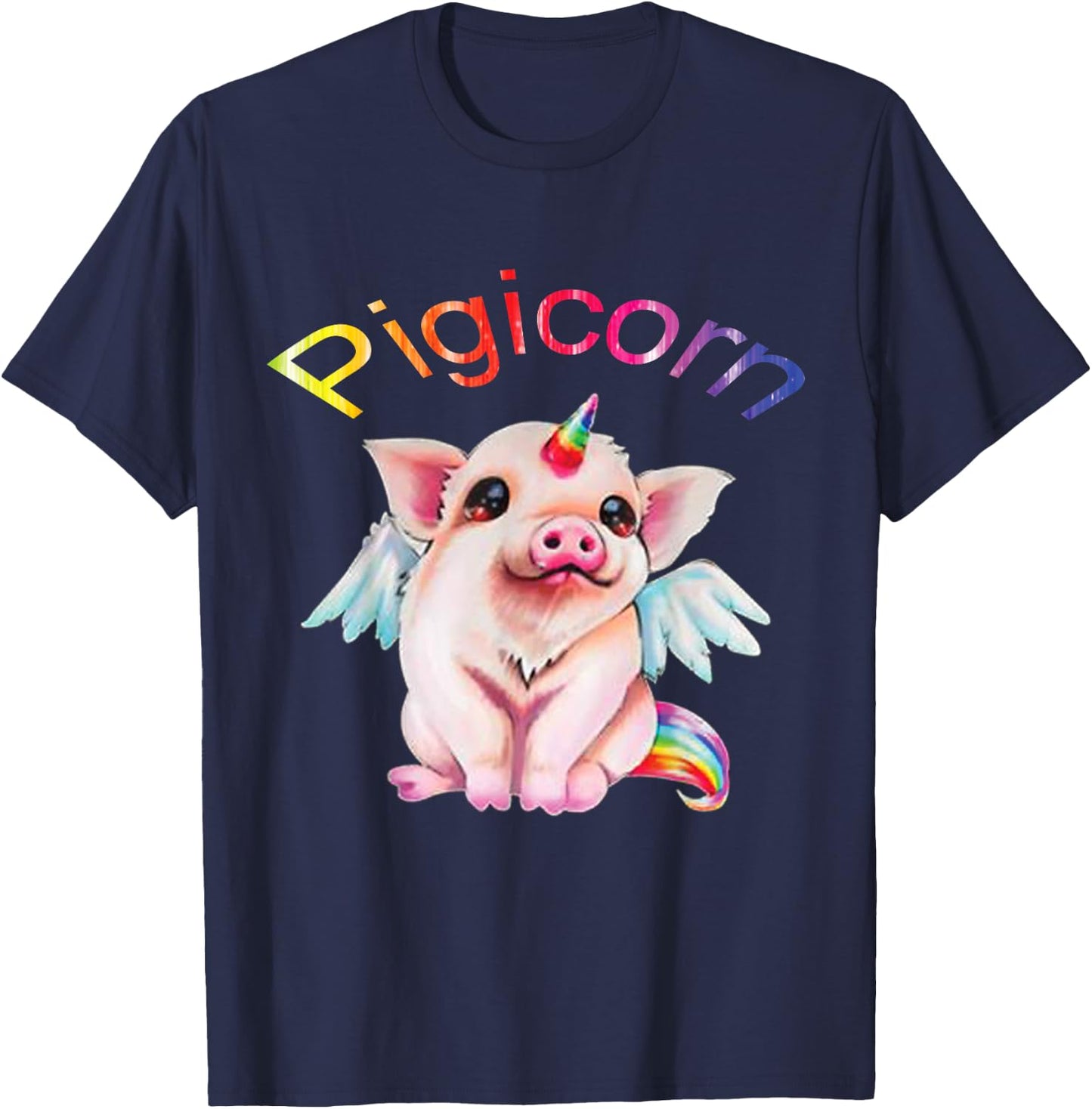 Pigicorn - I love Pigs and Unicorns Teeshirt T-Shirt - T-Shirt | Navy