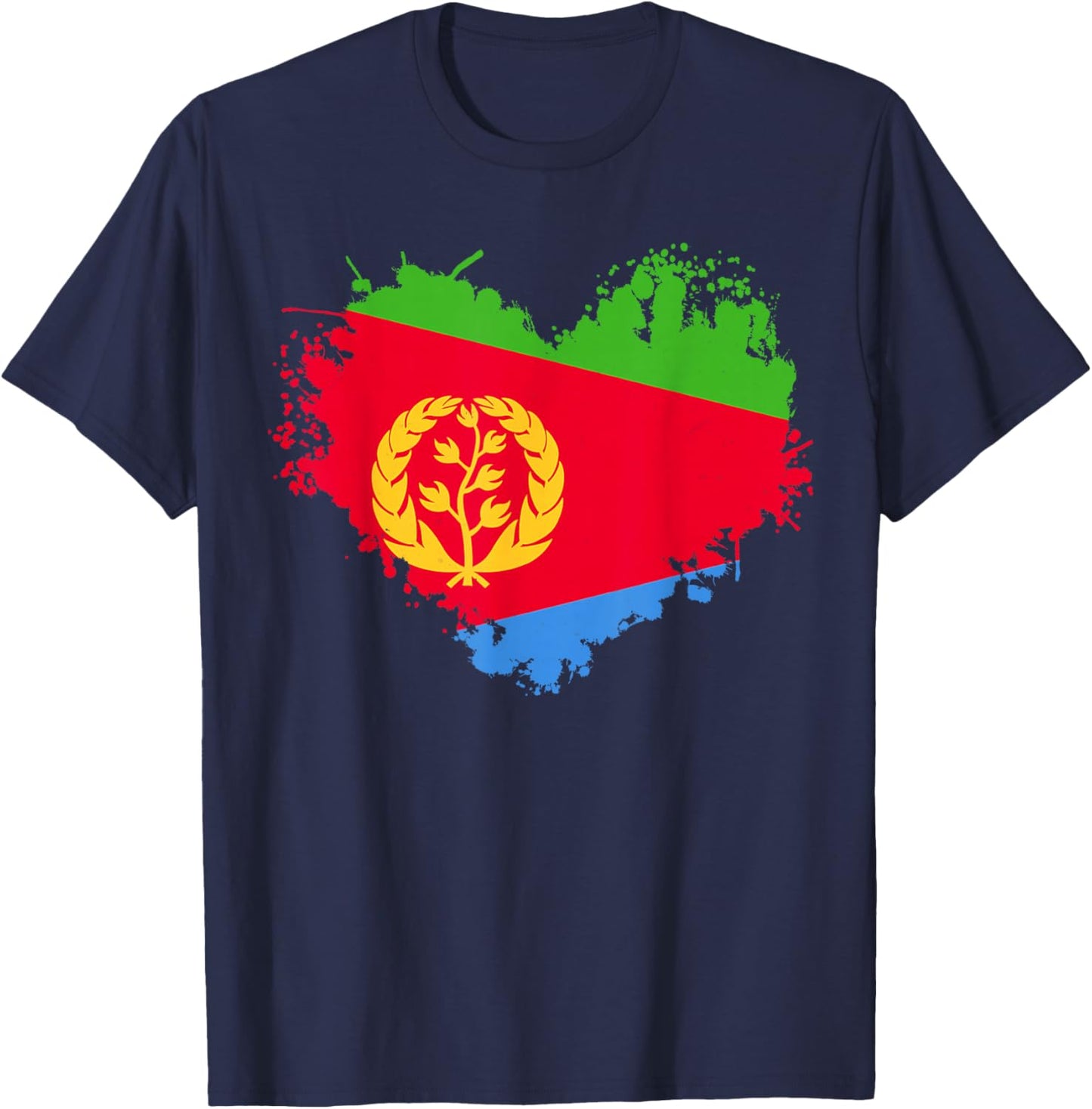 Eritrean Flag Outfit Idea & Eritrea Heritage Theme T-Shirt - T-Shirt | Navy