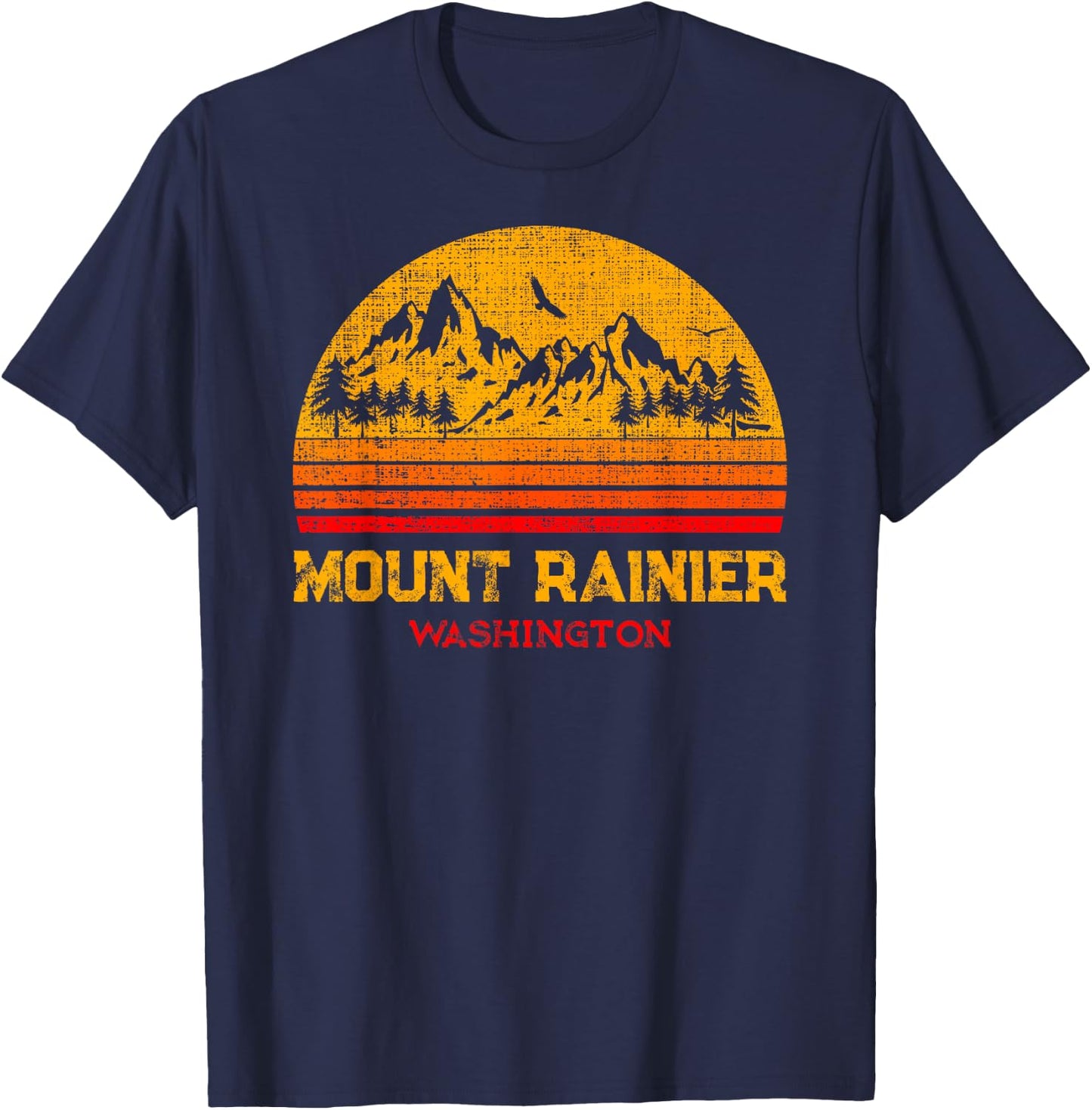 Classic Retro Vintage Mount Rainier Shirt Mt Rainier T Shirt T-Shirt - T-Shirt | Navy