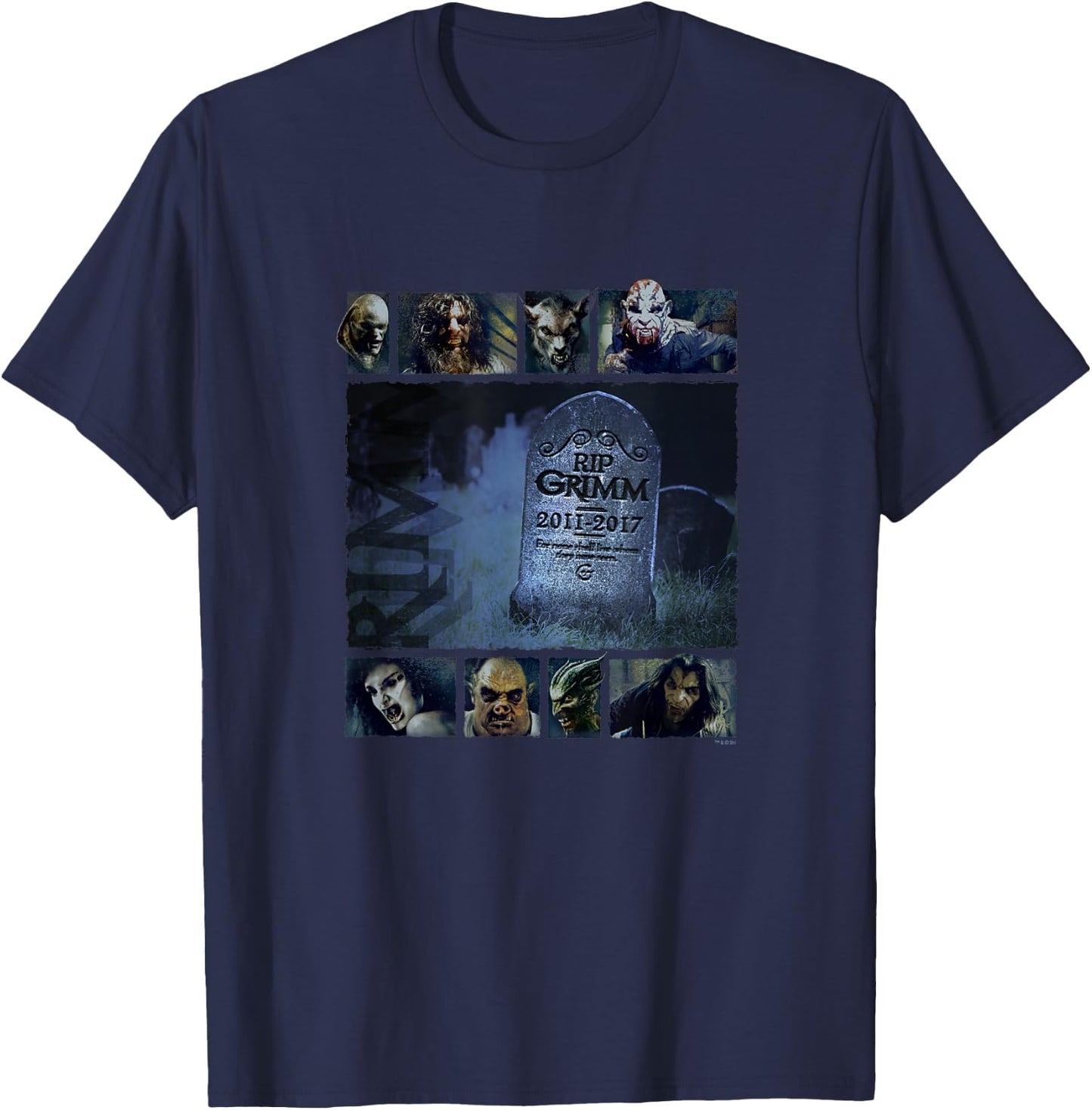Grimm Rest In Peace Comfortable - Official T-Shirt - T-Shirt | Navy
