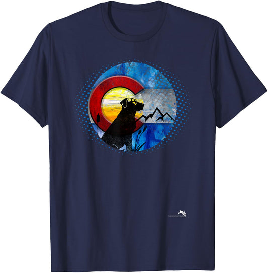 Colorado Hunting Dog - Labrador Retriever T-Shirt - T-Shirt | Navy
